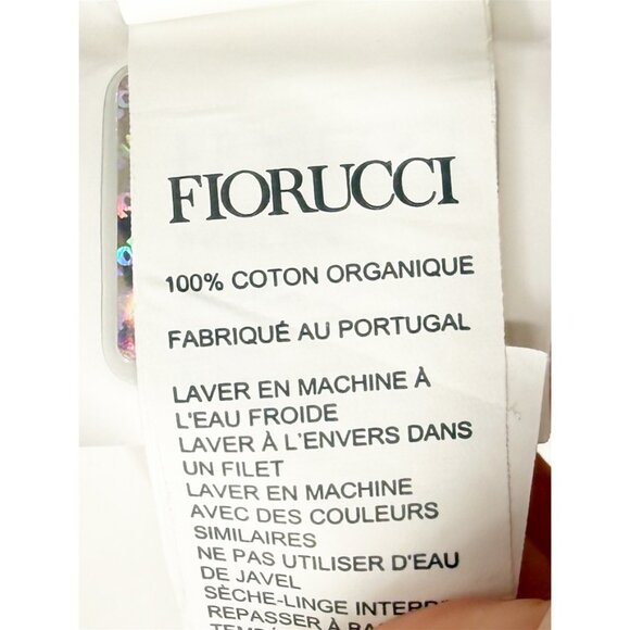 Fiorucci Graphic Print Crew Neck Crop Top Size: S in White - Picture 10 of 12